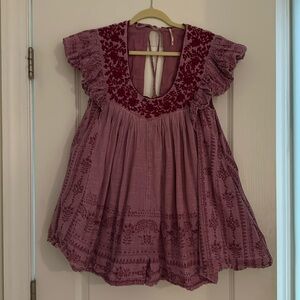 Free People Embroidered Romper